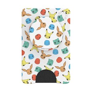 PopSockets Phone Wallet with Expanding Grip, Phone Card Holder, Wireless Charging Compatible - Pokemon Faces