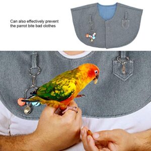 Parrot Training Shoulder Protector Stand Hang Anklet Bell Multi-Functional Anti-Scratch Pet Shoulder Diaper Shawl (Random Color Bell Pendant)