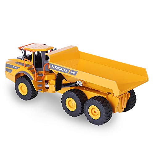 Fistone RC Dump Truck 1/26 Scale 2.4G Remote Control Articulated Truck Construction Car Electronic Simulation Engineering Vehicle Toys for Kids Boys