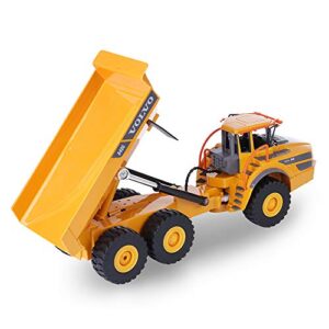 Fistone RC Dump Truck 1/26 Scale 2.4G Remote Control Articulated Truck Construction Car Electronic Simulation Engineering Vehicle Toys for Kids Boys