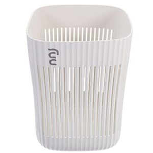 hemoton office decor office decor office decor car decor trash can waste bin basket garbage containers for bathroom bedroom office (16l white) office decor car decor desk decor desk decor