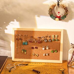 Cork Bulletin Board,7.9x11.8 Inch Hanging Pin Cork Boards for Office Home School Picture Display (S)