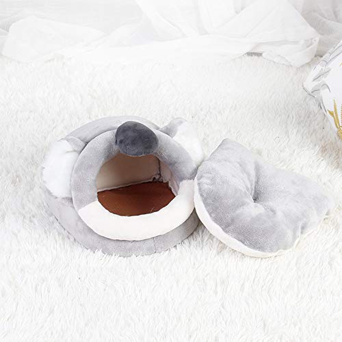 ABLAZEZAI Guinea Pigs Hideouts Chinchilla Hedgehogs Bed Hamster Supplies Dutch Rats Bearded Dragon Ferrets Rabbit House Animals Bed/Cube/House (L, Koala)