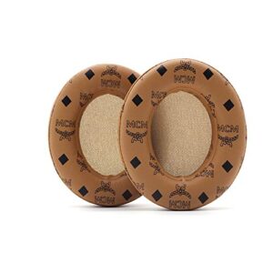 Adhiper Replaceable Ear Pads Earmuffs Ear pad Repair Parts are Compatible with Dr. Dre Studio 2.0 Studio 3 B0500 B0501 Wired and Wireless Headphones(Floral Brown)