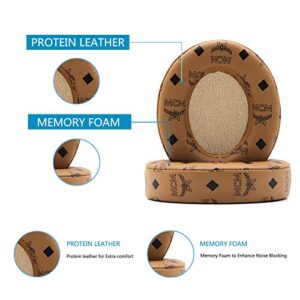 Adhiper Replaceable Ear Pads Earmuffs Ear pad Repair Parts are Compatible with Dr. Dre Studio 2.0 Studio 3 B0500 B0501 Wired and Wireless Headphones(Floral Brown)