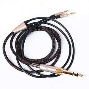 newfantasia replacement audio cable compatible with hifiman sundara, arya, ananda headphones 3.5mm and 6.35mm to dual 3.5mm connector jack male cord 3.1meters/10ft