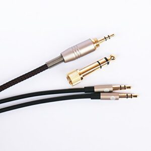 NewFantasia Replacement Audio Cable Compatible with Hifiman Sundara, Arya, Ananda Headphones 3.5mm and 6.35mm to Dual 3.5mm Connector Jack Male Cord 3.1meters/10ft