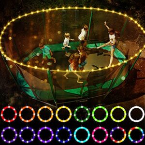 led trampoline lights，remote control trampoline rim led light for 12ft trampoline, 16 color change by yourself, waterproof，super bright to play at night outdoors, good gift for kids