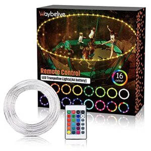 LED Trampoline Lights，Remote Control Trampoline Rim LED Light for 12Ft Trampoline, 16 Color Change by Yourself, Waterproof，Super Bright to Play at Night Outdoors, Good Gift for Kids