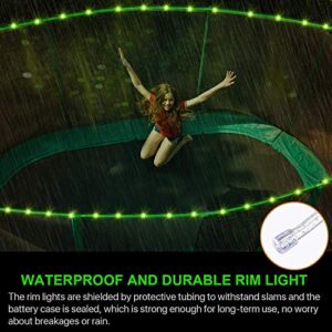 LED Trampoline Lights，Remote Control Trampoline Rim LED Light for 12Ft Trampoline, 16 Color Change by Yourself, Waterproof，Super Bright to Play at Night Outdoors, Good Gift for Kids