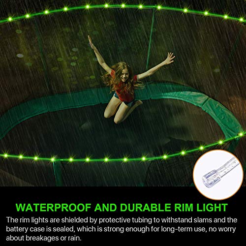 LED Trampoline Lights，Remote Control Trampoline Rim LED Light for 12Ft Trampoline, 16 Color Change by Yourself, Waterproof，Super Bright to Play at Night Outdoors, Good Gift for Kids