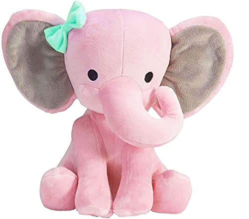 GRIFIL ZERO Elephant Stuffed Animal Plush Toy for Babies Nursery Room Decor 9 inch (Pink)