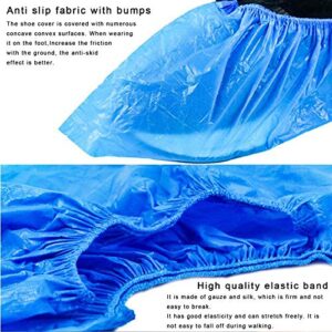 Hygienic Boot & Shoe Covers -100 Pack（50 Pairs） Extra Thick Disposable Shoe & Boot Covers Durable & Water Resistant- Anti- Slip,One Size Fits Most,Blue