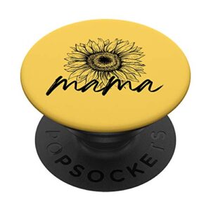 mama sunflower saying cute trendy mom popsockets grip and stand for phones and tablets