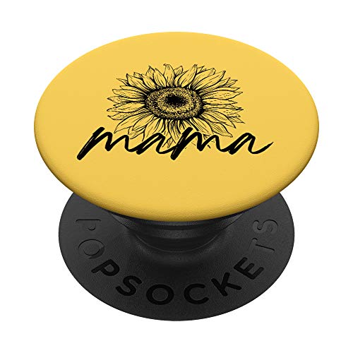 Mama Sunflower Saying Cute Trendy Mom PopSockets Grip and Stand for Phones and Tablets