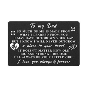 degasken dad fathers day gifts - i will always be your little girl - dad gifts from daughter, christmas