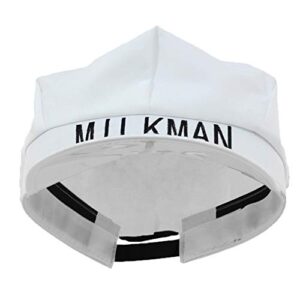 Milkman Hat with Black Bow Tie Classic Vintage 1950's Looking