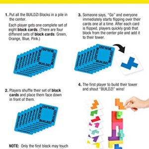 TENZI BUILDZI The Fast Stacking Building Block Game for The Whole Family - 2 to 4 Players Ages 6 to 96 - Plus Fun Party Games for up to 8 Players