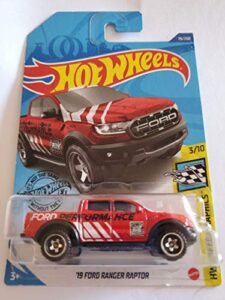 hot wheels 2020 hw speed graphics '19 ford ranger raptor, red 76/250