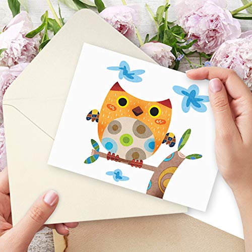 Box of 30 Blank Watercolor Note Cards with Envelopes - All Occasion Blank Greeting Cards (4 x 5.12 Inch) - Cute Animal Thank You Notecard (10 Designs, 3 Each) (Colorful animals)