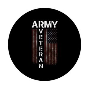 Cool American (USA) Flag - Proud Us Army Veteran Gift Idea PopSockets Grip and Stand for Phones and Tablets