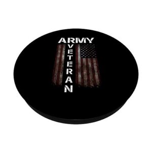 Cool American (USA) Flag - Proud Us Army Veteran Gift Idea PopSockets Grip and Stand for Phones and Tablets