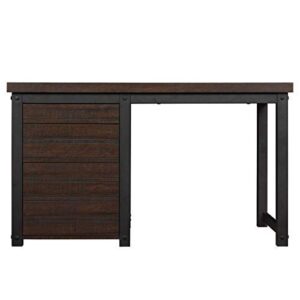 Twin Star Home 52" Uptown Loft Command Central Desk with Drawer - Saw Cut Espresso, OD6490-52-PD01