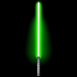 Dueling Light Saber RGB 12 Colors Light Sabers - Metal Hilt Black Series Sabers for Adults Cosplay Party, Birthday Gift, 9 Sound Fonts, FOC, Support Real Heavy Dueling (Gun)