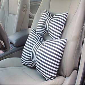 Poowe Black and White Striped Bow Pillow Sofa Decor Cushions,Decorative Reversible Pillow Cushion for Bed Couch Office 17.7 x 13.7 Inch