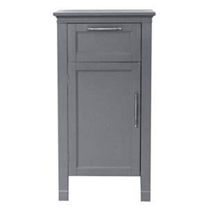 nightstand & side cabinet for storage bedside table with one drawer & one cabinet gray mitpaty