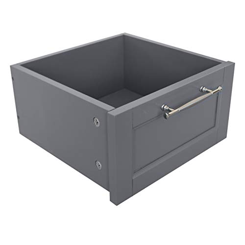 Nightstand & Side Cabinet for Storage Bedside Table with One Drawer & One Cabinet Gray MITPATY