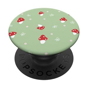 cute little red toadstool mushrooms graphic popsockets grip and stand for phones and tablets