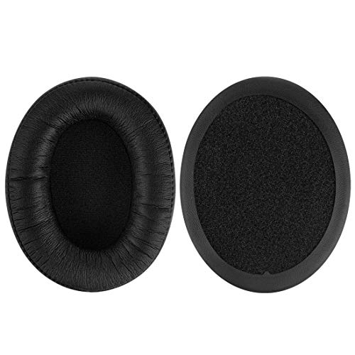 Geekria QuickFit Protein Leather Replacement Ear Pads for Sennheiser HD280 HD280-Pro HD281 HMD280 HMD281 Headphones Earpads, Headset Ear Cushion Repair Parts (Black)