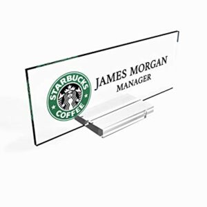 Personalized nameplate Desk Decor Office Unique Gift Custom Logo tech Desk Custom Name Plate for him and her Occasion Gift (8"x2.5")