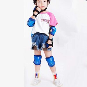 NUOBESTY Sport Protective Gear Set Durable Kids Knee and Elbow Pads Adjustable Strap Practical Sport Protective Gear for Children Biking Skateboard Scooter Rollerblading Skating Cycling 1 Set/6pcs