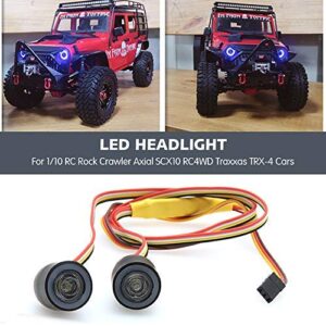 GLOBACT OGRC RC LED Light Kit Headlights Angel Eyes with 12 Modes for Traxxas TRX-4 Axial SCX10 RC4WD 1/10 RC Rock Crawler Car Accessories