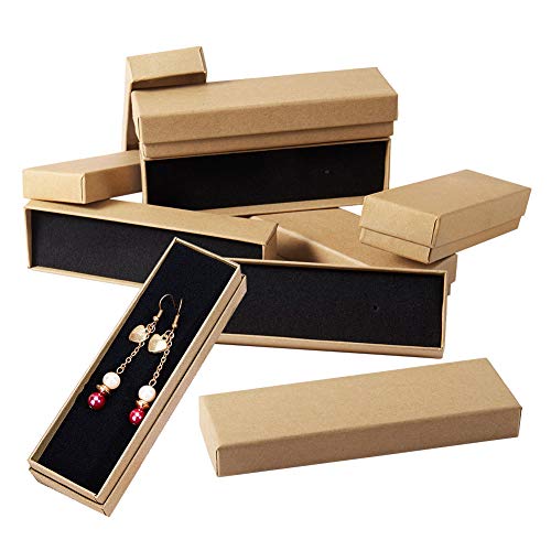 PH PandaHall 20 Pack Jewelry Gift Boxes, Necklace Bracelet Box Rectangle Packing Boxes with Sponge for Selling Pen Jewelry Birthday Christmas Valentines Mother Wedding Engagement 1.6x5.2x1”