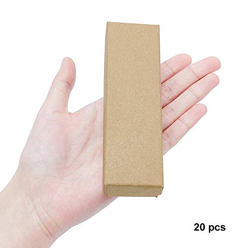 PH PandaHall 20 Pack Jewelry Gift Boxes, Necklace Bracelet Box Rectangle Packing Boxes with Sponge for Selling Pen Jewelry Birthday Christmas Valentines Mother Wedding Engagement 1.6x5.2x1”