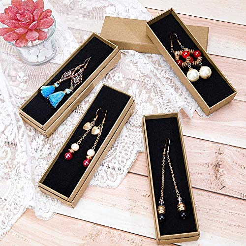 PH PandaHall 20 Pack Jewelry Gift Boxes, Necklace Bracelet Box Rectangle Packing Boxes with Sponge for Selling Pen Jewelry Birthday Christmas Valentines Mother Wedding Engagement 1.6x5.2x1”