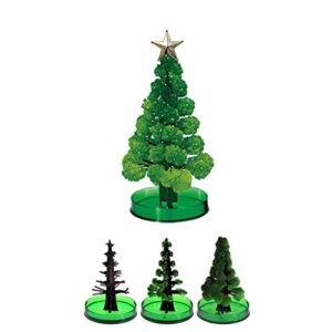 2 PCS Magic Growing Crystal Christmas Tree, DIY Novelty Kit Gifts for Kids Funny Party Toys (2PCS Multicolor)