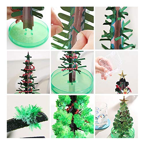 2 PCS Magic Growing Crystal Christmas Tree, DIY Novelty Kit Gifts for Kids Funny Party Toys (2PCS Multicolor)