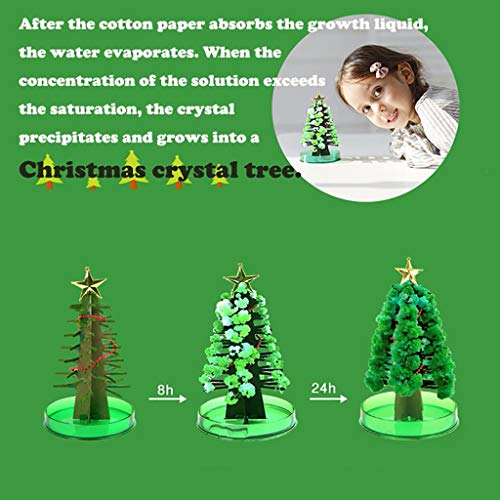 2 PCS Magic Growing Crystal Christmas Tree, DIY Novelty Kit Gifts for Kids Funny Party Toys (2PCS Multicolor)