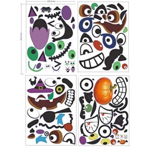 AOPOO 64 Pieces Halloween Pumpkins Shapes Foam Craft Kit and Craft Pumpkin Stickers for Halloween Thanksgiving Kids Party Decorations