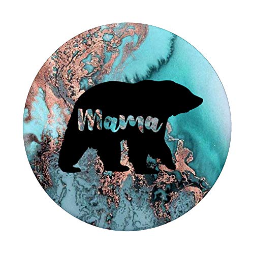 Teal Rose Mama Bear Watercolor PopSockets Swappable PopGrip