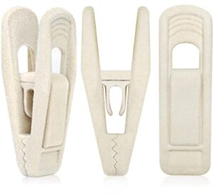tofiigrem velvet hanger clips for velvet hangers - 20 pcs beige non-slip velvet clip for pants suit skirt hanger, strong velvet clips fit for ivory velvet hangers