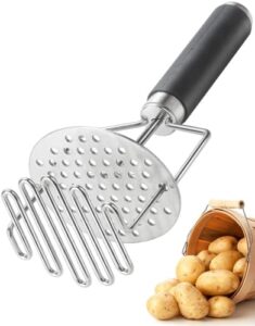 potato masher stainless steel, potato ricer, potato masher hand, masher kitchen tool, ricer for mashed motatoes, dual-press design