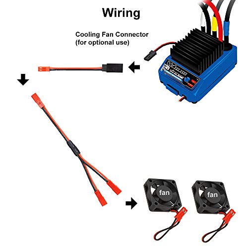 6PCS JST Plug Splitter JST Male Female Y Cable JST Y Parallel Adapter Harness JST to JR Adapter for Traxxas TRX-4 RC Car Crawler Truck Cooling Fan ESC Battery Motor