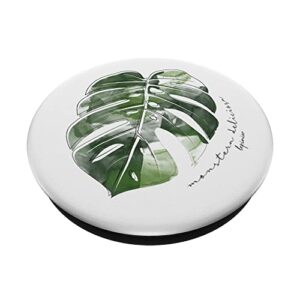 Window Leaf Monstera Variegata Plant Leaf Cute PopSockets Swappable PopGrip