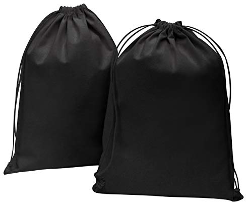 DR Cotton Blend Drawstring Bags for Storage, Shoes, Wardrobe, Pantry, Travel and Organization (7 x 12 inch - 12 pack)