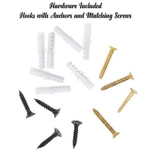 Indian Shelf 2 Pack Heavy Duty Coat Hook | Orange Modern Wall Hook | Ceramic Double Wall Hooks | Solid Backpack Hanger [16.51 cm]